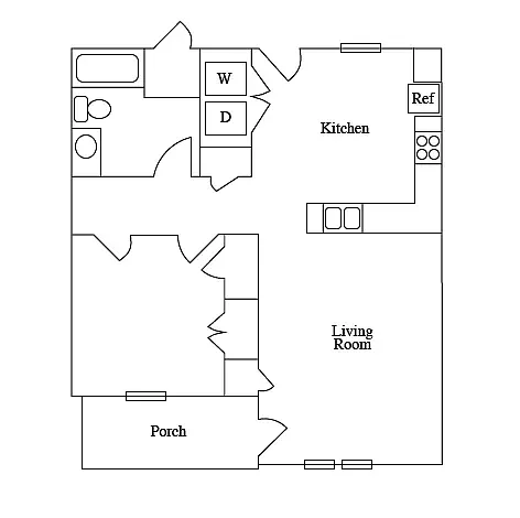 Floor plan 1 X 1