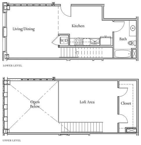 Floor plan Studio Loft - E