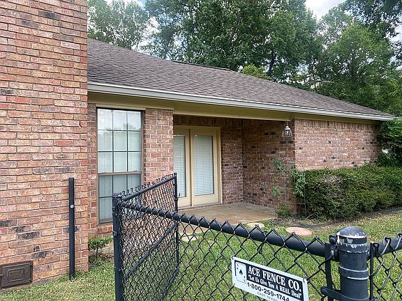 Side view with small patio