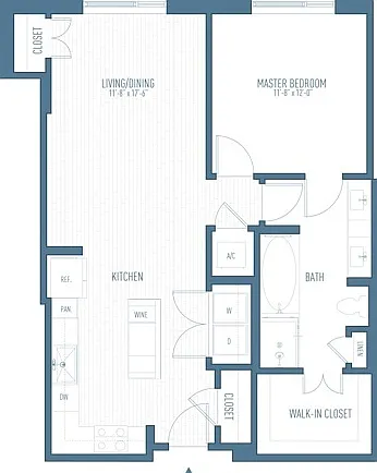 One Hermann Place - A6 - 1 Beds - 1 Baths - 875 Sq. ft.