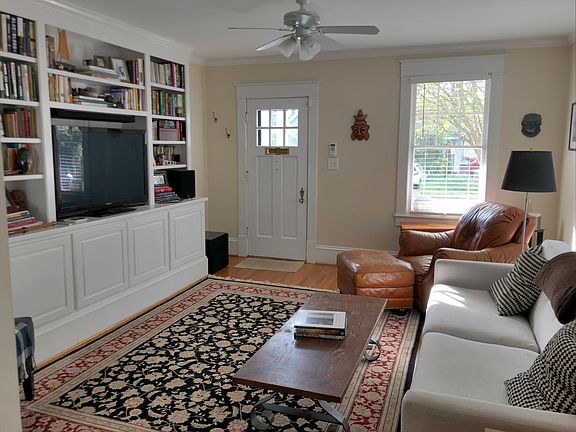 Family room with built ins