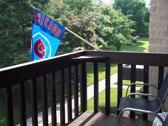 Balcony- lots of space!  Overlooks the courtyard.