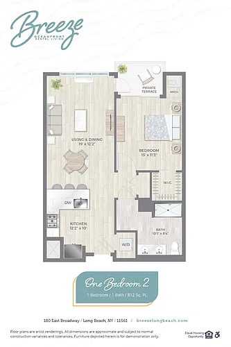 Floor plan A2 - One Bedroom