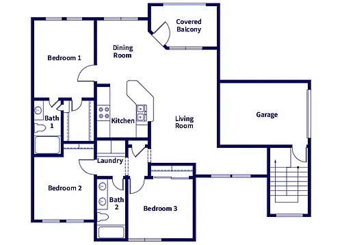 Floor plan C2 - Income Restricted