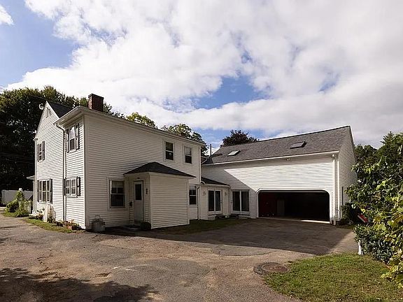 View from the garage (entrance is to the right of the garage)