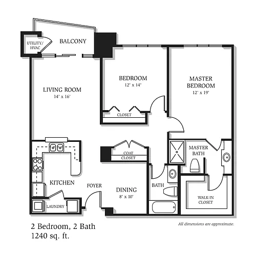 Floor plan B02 1240 Balcony