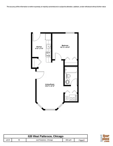 Floor plan One Bedroom