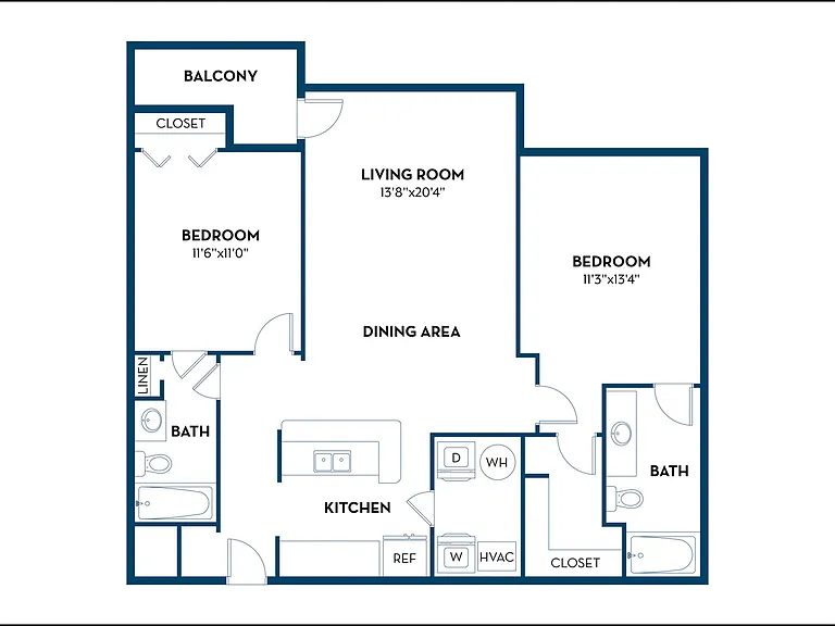 Manchester | 2BD, 2BA | 987SF Manchester | 2BD, 2BA | 987SF