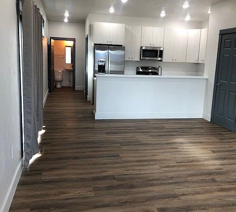 Living room and kitchen