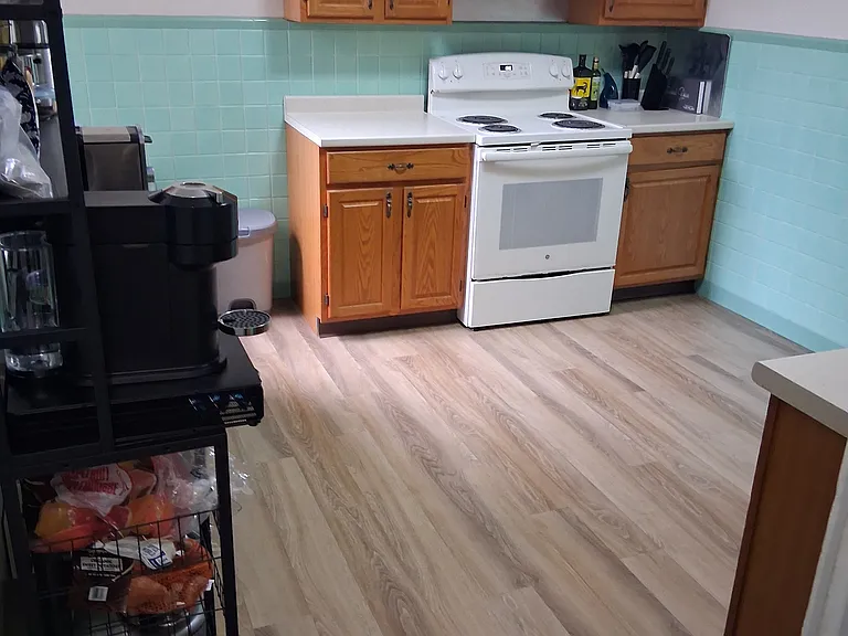 Eat in Kitchen has new flooring