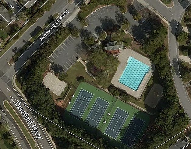 Aerial view of common area