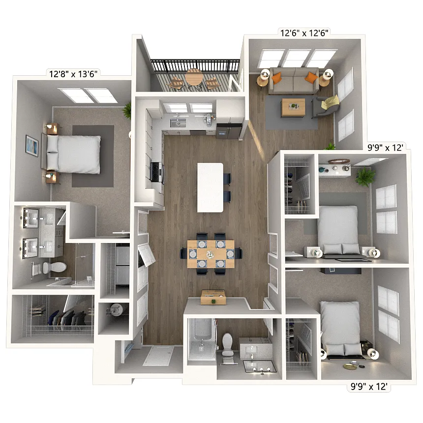 Floor plan C1 3x2 1416 SF-FP