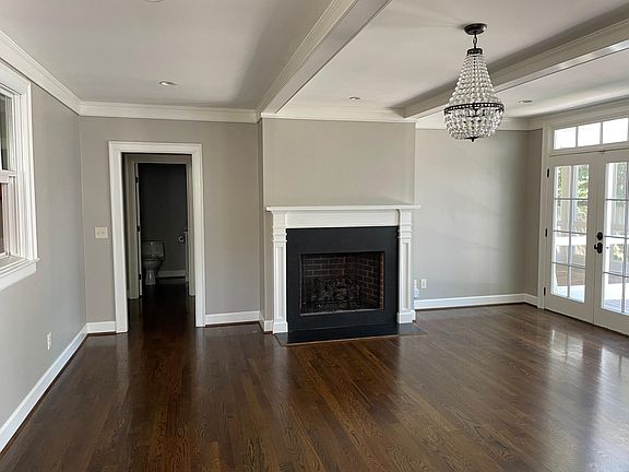 Living room looking toward powder room