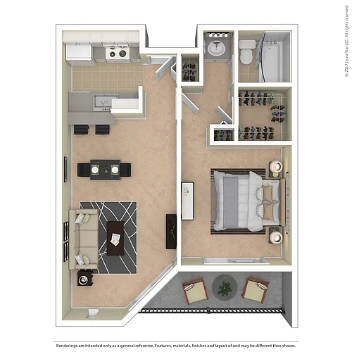 Floor plan 1x1A