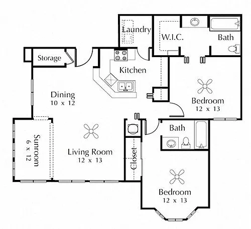 Floor plan 2B