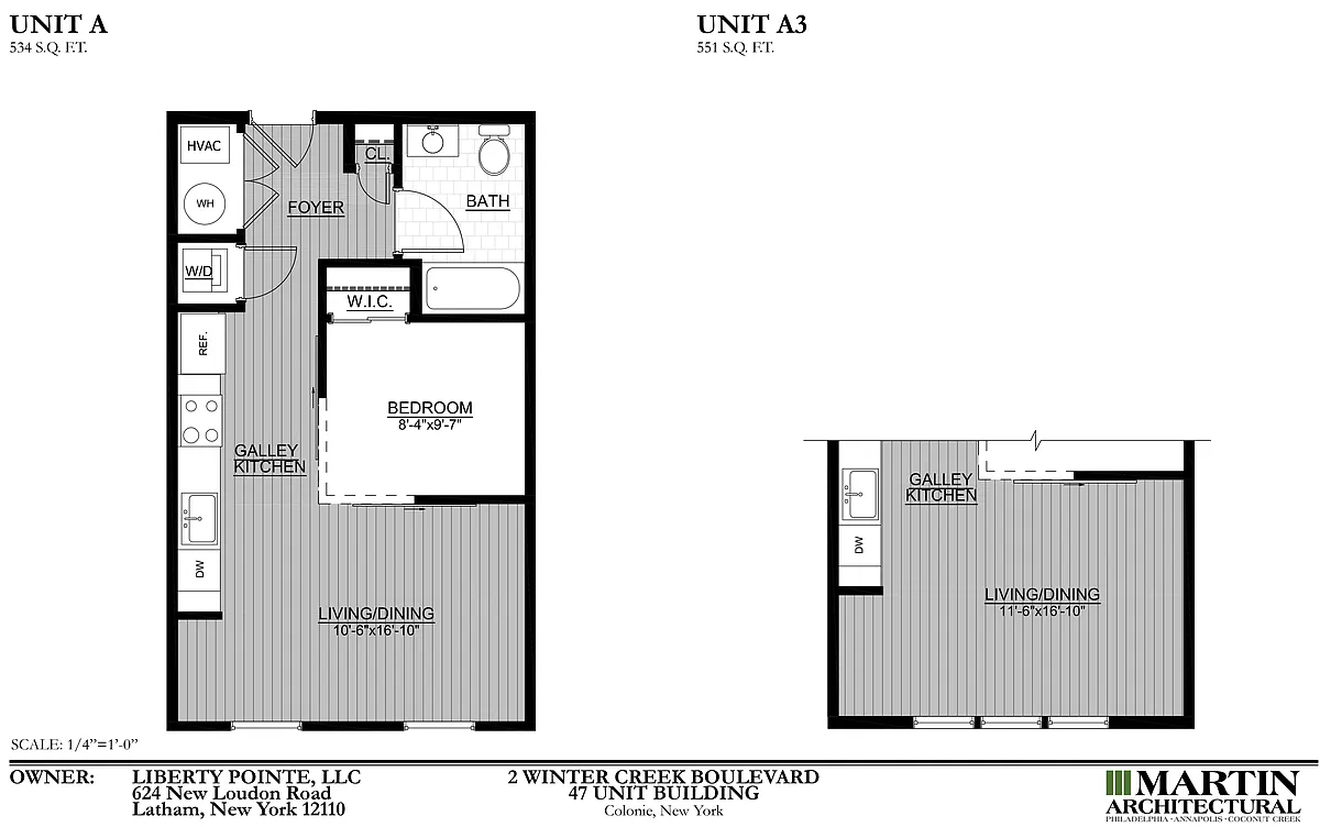 Floor plan A - 47 unit Building