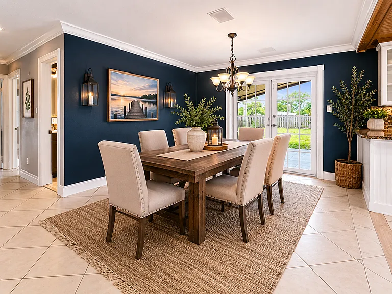 Virtually Staged Dining Room