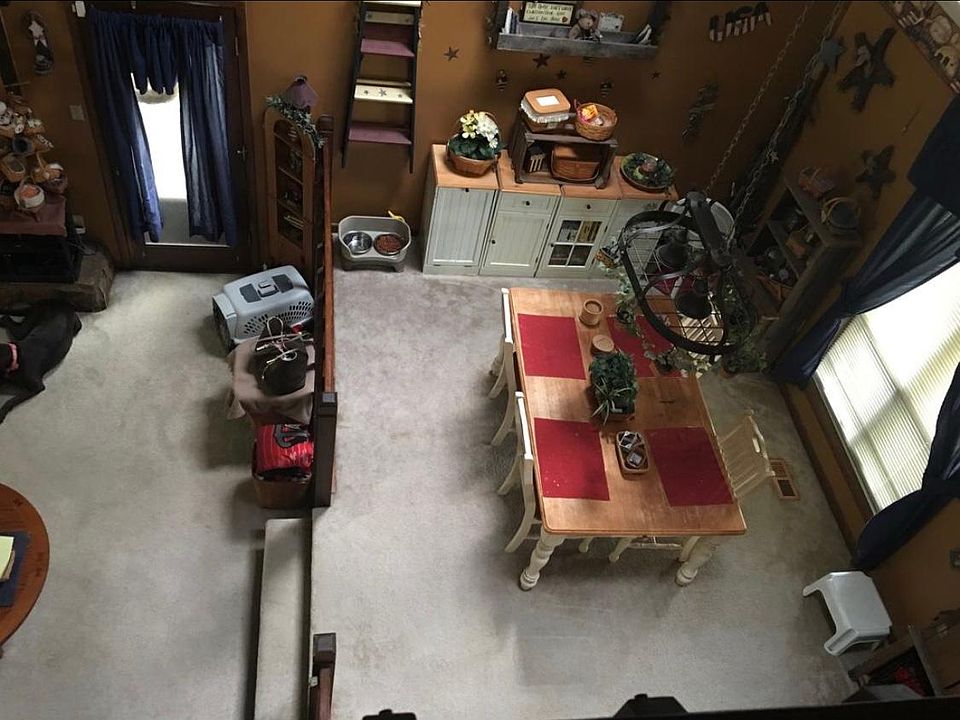 view from upstairs of dining room!