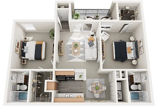 Floor plan B2 Two Bedroom