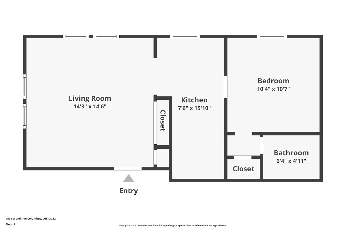 Floor plan 1505 W 3rd avenue