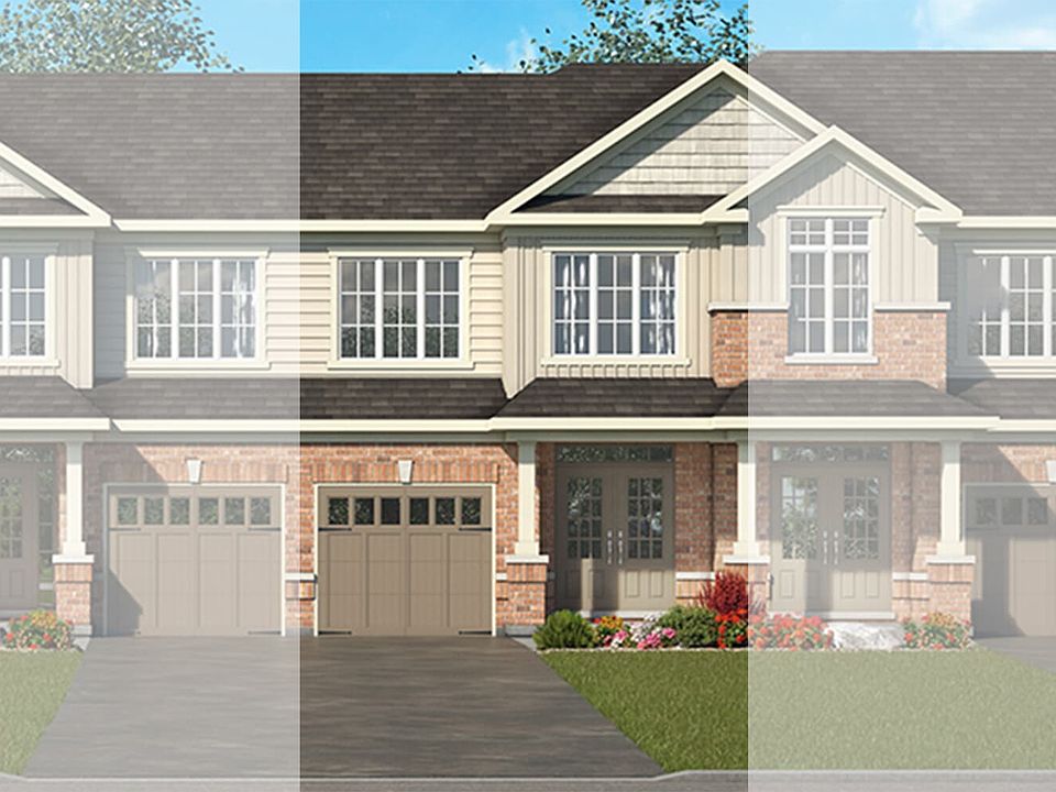 Front exterior of Aspen Style B at Pinehurst in Paris, Ontario.