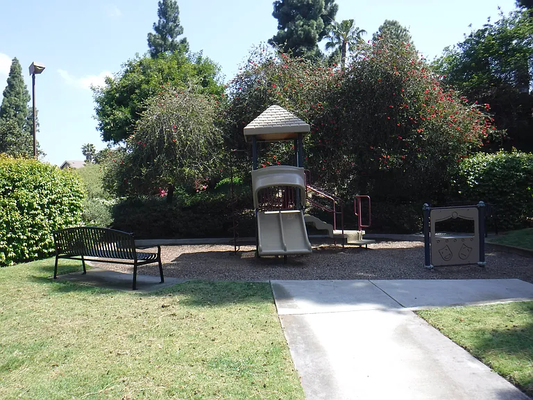 Play area by community pool