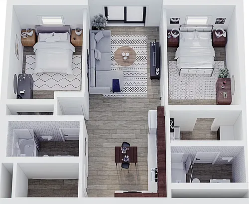 Floor plan Middle Unit-B
