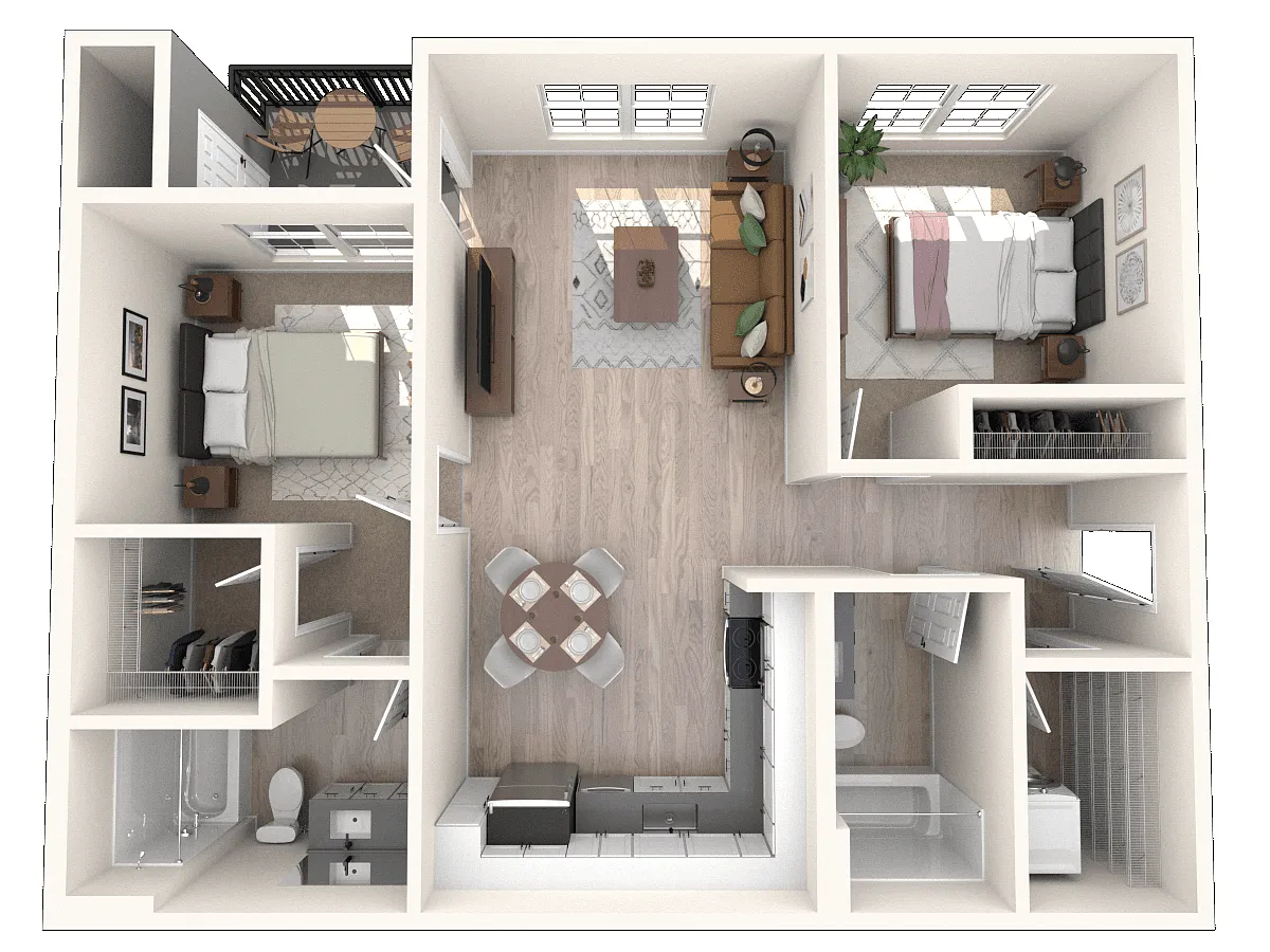 Floor plan East - 2 Bed B1