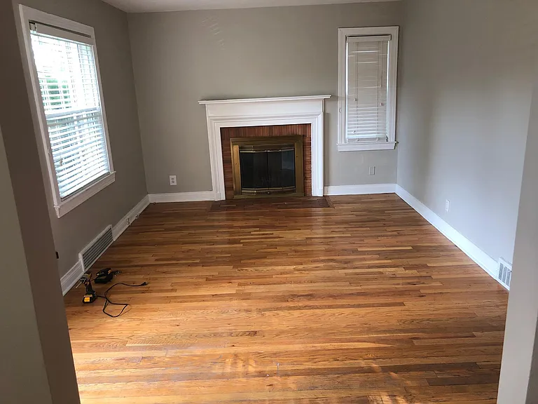 Living room with fresh paint