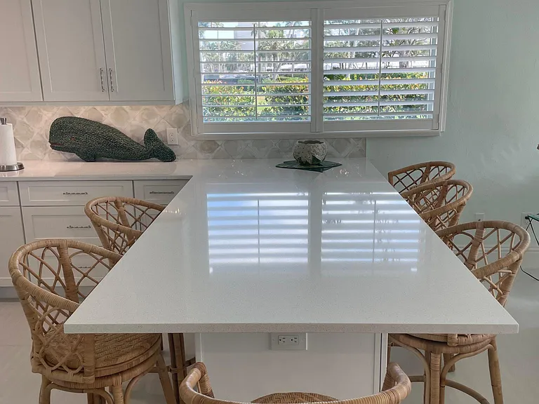 Kitchen island with views to the gulf!