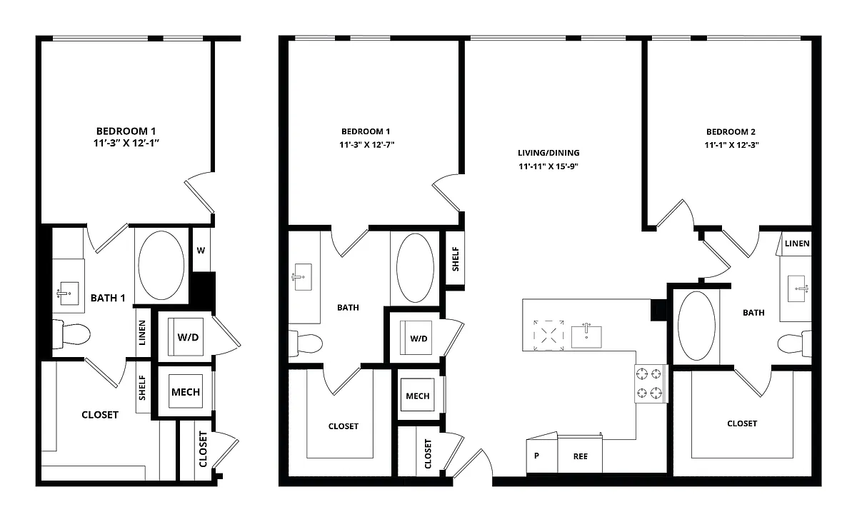 Floor plan 2 Bed/2 Bath-CunninghamD