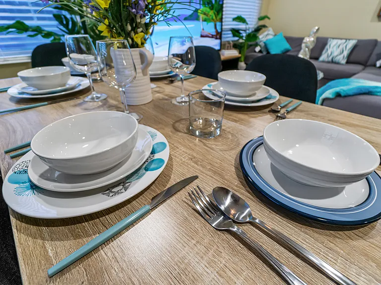 Everything you need for a perfect meal_complete dining set included.