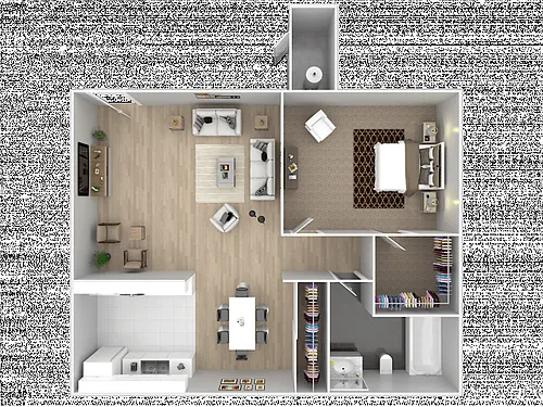 Floor plan One Bedroom / One Bath