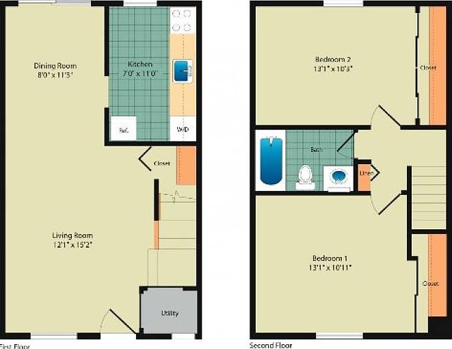 2 Bedroom Floorplan