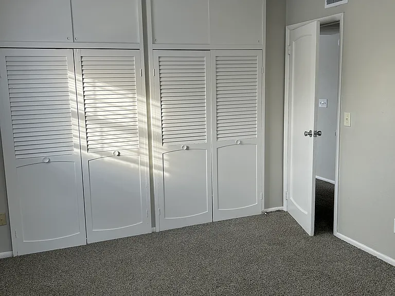 Closets are large with upper storage