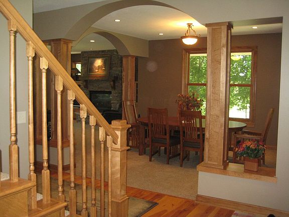 Natural woodwork throughout home