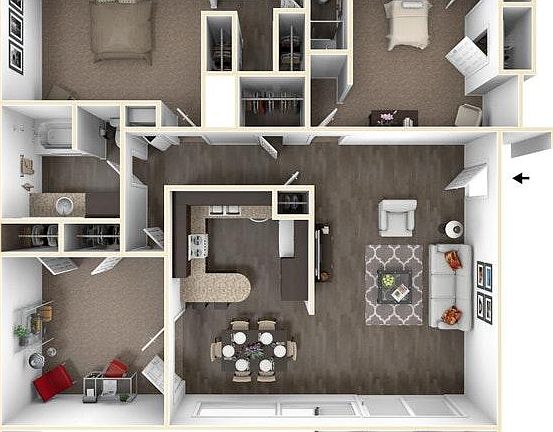 3-Bedroom Floorplan