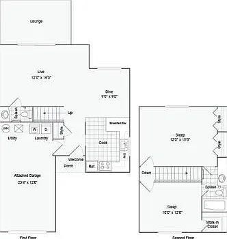 2-Bed 1.5-Bath Townhome 2-Bed 1.5-Bath Townhome