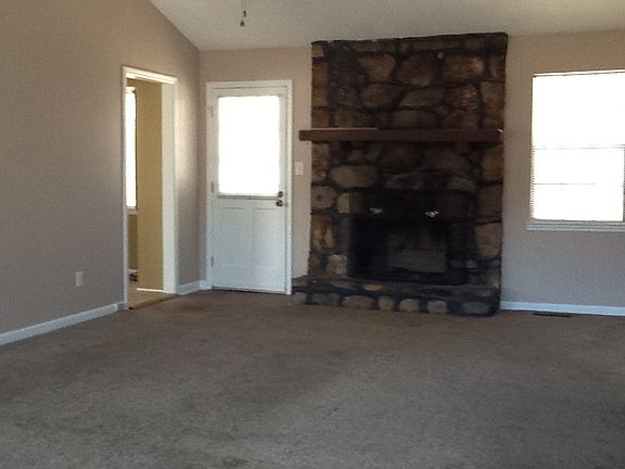 Living area with fireplace