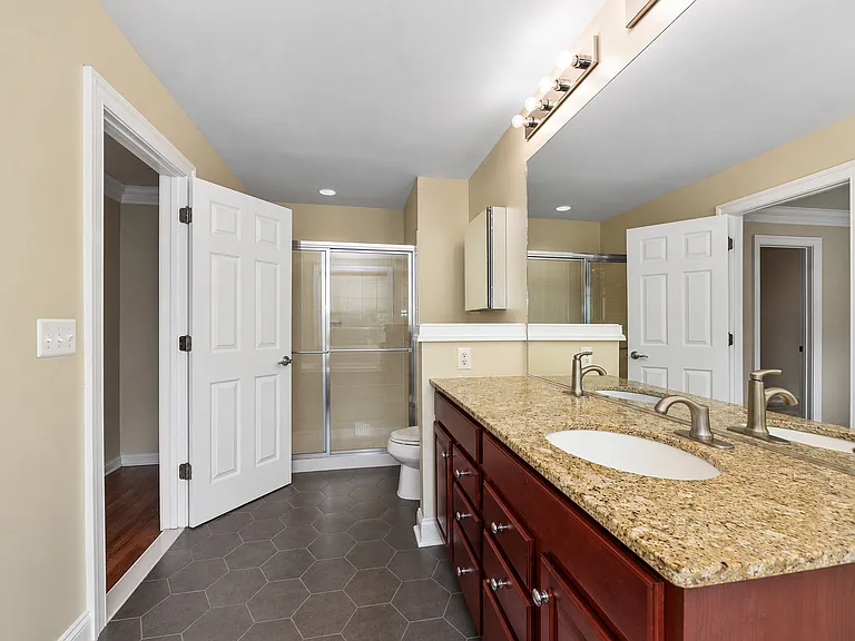 Bedroom Level - Primary Bath with Shower and Soaking Tub