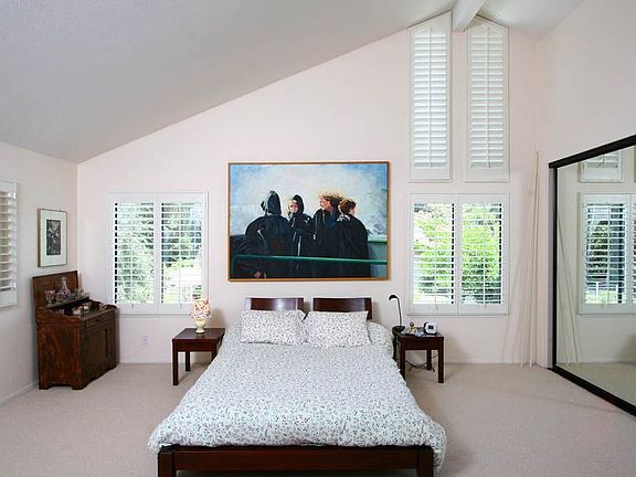 Spacious master with vaulted ceiling