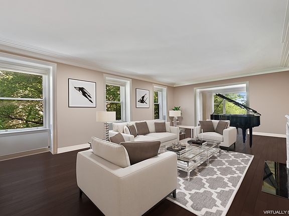 Living Room, View into Dining Room