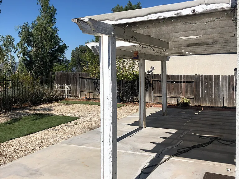 backyard (patio cover will be redone to look new)