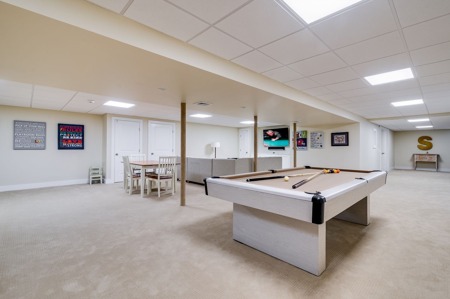  vast finished basement