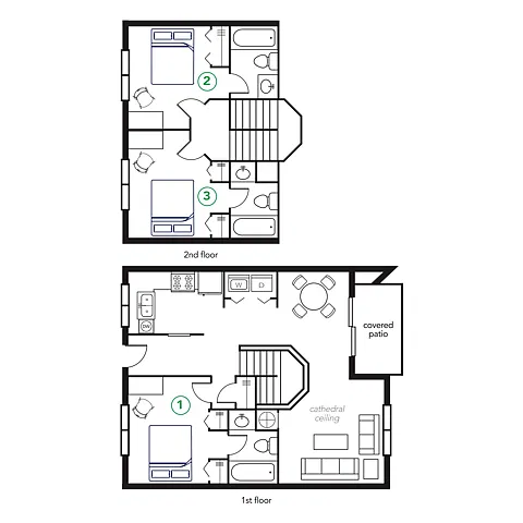 Floor plan 3x3 Townhome