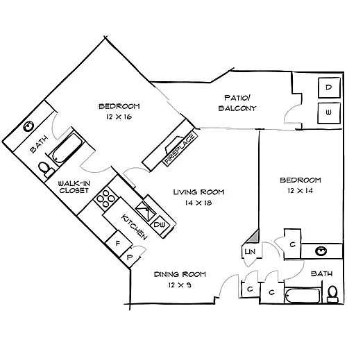 Floor plan Design 2B Premier 3