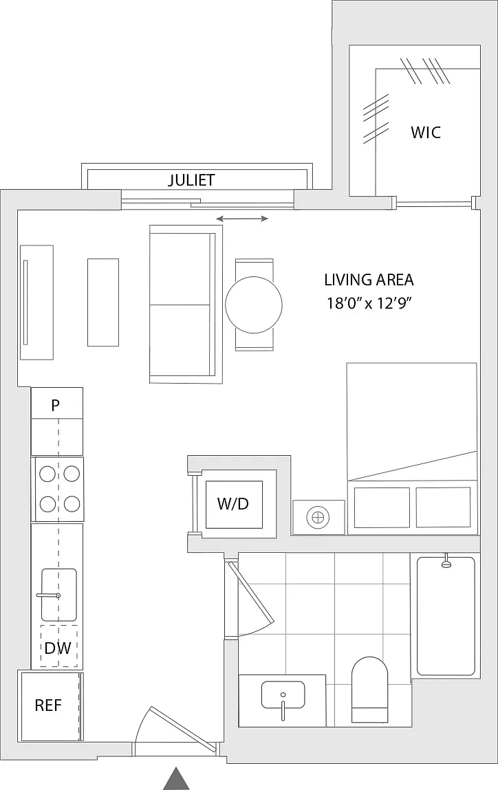 Floor plan Studio B