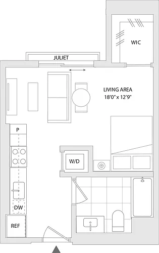 Floor plan Studio B