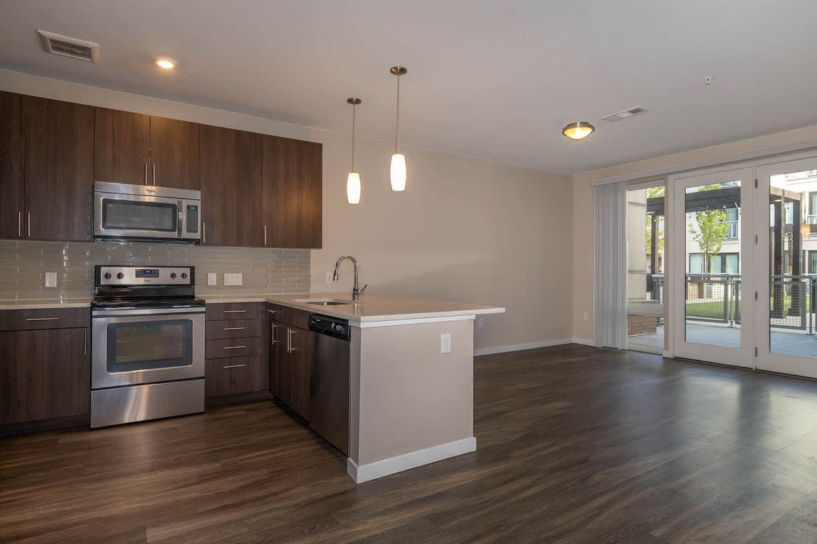 Kitchen and Living Area with Hard Surface Flooring