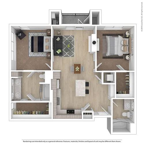 Floor plan 2 Bed 2 Bath
